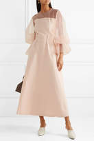 Thumbnail for your product : REJINA PYO Lois Linen-blend And Organza Maxi Dress - Blush