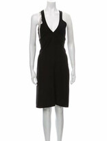 Thumbnail for your product : Lanvin Plunge Neckline Midi Length Dress w/ Tags Black