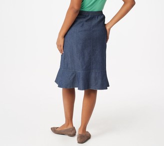 denim skirts for small waist big hips