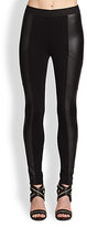 Thumbnail for your product : BCBGMAXAZRIA Andre Faux Leather-Paneled Leggings