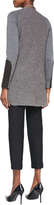 Thumbnail for your product : Eileen Fisher Long Leather-Patch Cardigan