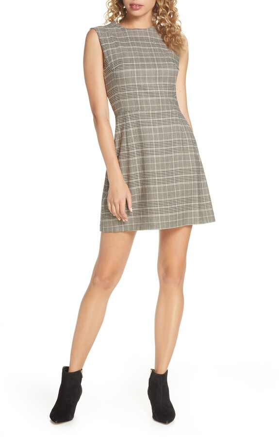 french connection eleanor plaid sheath dress