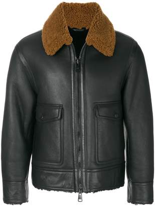 Ami Alexandre Mattiussi zipped shearling jacket