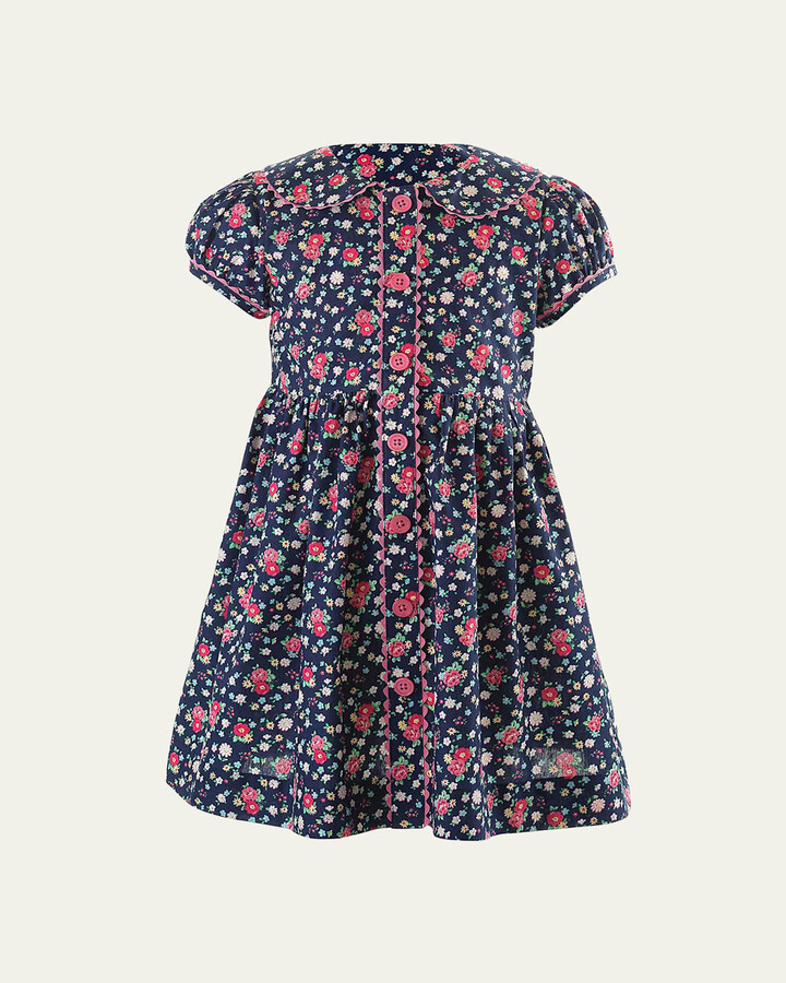 Rachel Riley Girl's Floral-Button Down Dress, Size 2-10