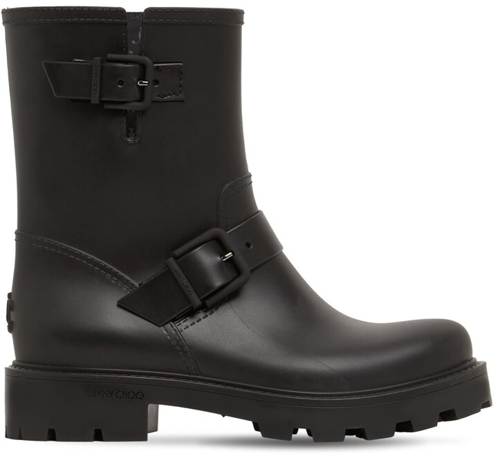 lined ankle rain boots
