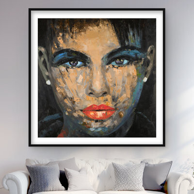 Lark Manor Abstract Female Portrait - Contemporary Woman Framed Print