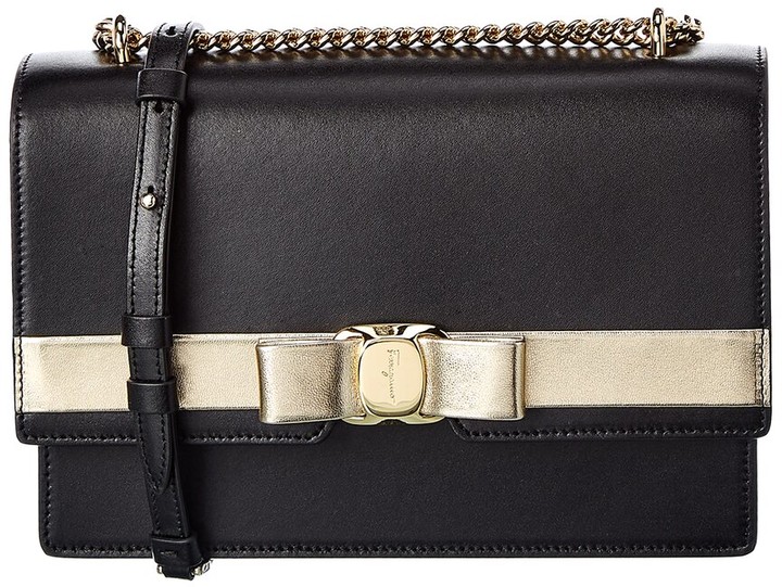 Salvatore Ferragamo Vara Bow Medium Leather Shoulder Bag - ShopStyle