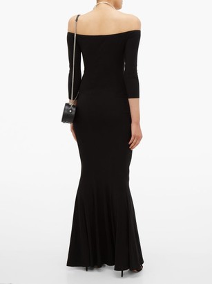 Norma Kamali Off-the-shoulder Jersey Maxi Dress - Black