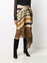 Thumbnail for your product : Etro Striped Fringe Midi Skirt