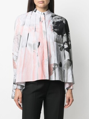 Alexander McQueen Rose-Print Cotton Shirt