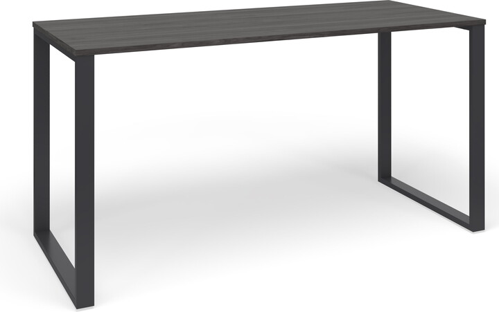 HON Basyx 55” Commercial-Grade Executive Desk, in Charcoal/Gray (BSX55MOLCG)