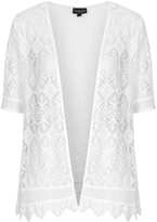 Thumbnail for your product : Topshop Scallop Lace Kimono Jacket