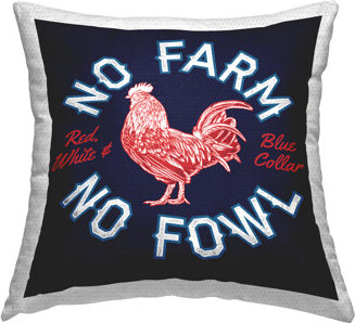 No Farm or Fowl Outdoor Printed Pillow by Jedco Brands, Inc.