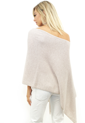 Minnie Rose Cashmere Ruana in Ecru - ShopStyle