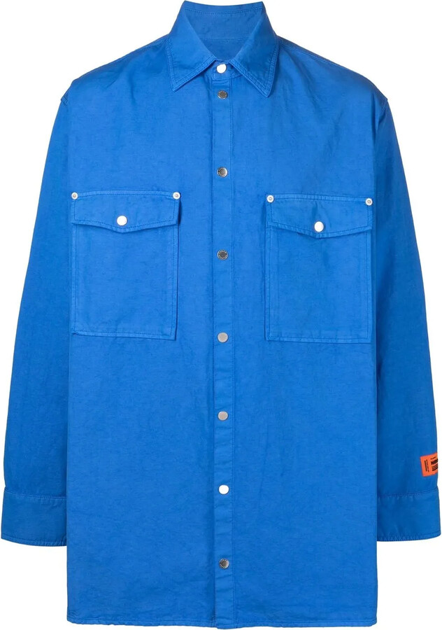 Heron Preston Logo-Patch Button-Up Shirt