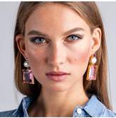 Thumbnail for your product : Kenneth Jay Lane Kjl X Brandon Maxwell - Pearl And Pink Pierced Earrings