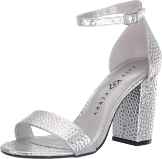 silver high heels size 5