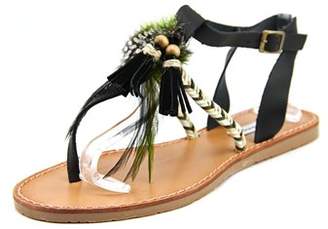 Coolway Melrose Women Open Toe Synthetic Black Thong Sandal.