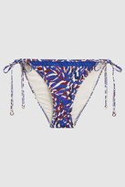 Thumbnail for your product : Reiss Printed Self Tie Bikini Bottoms