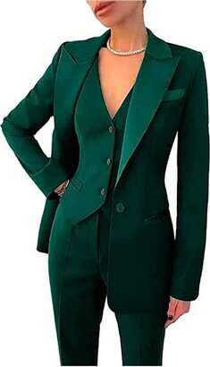 Burgundy Womens Blazer Suit, Office Women 3 Piece Suit With Slim Fit Pants,  Buttoned Vest and Single-breasted Blazer,office Wear for Women 