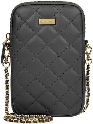 G by Giuliana Black Label Quilted Leather Crossbody - Black