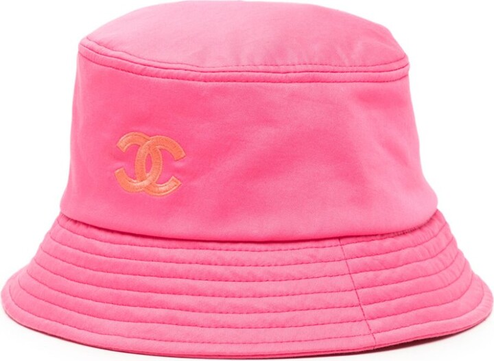 Chanel Pre Owned 1990s CC logo-embroidered bucket hat ShopStyle