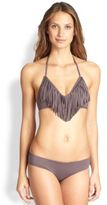 Thumbnail for your product : L-Space Audrey Fringe Halter Bikini Top