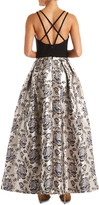 Thumbnail for your product : Morgan & Co. Illusion Inset Brocade Ballgown
