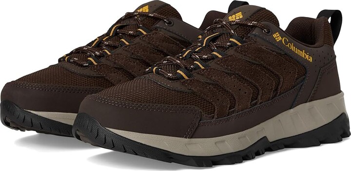 Columbia Strata Trailtm Low Wp Men's Shoes Cordovan/Golden Yellow : 10 D - Medium, Leather