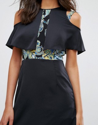 Versace Jeans Cape Dress With 90s Chain Print