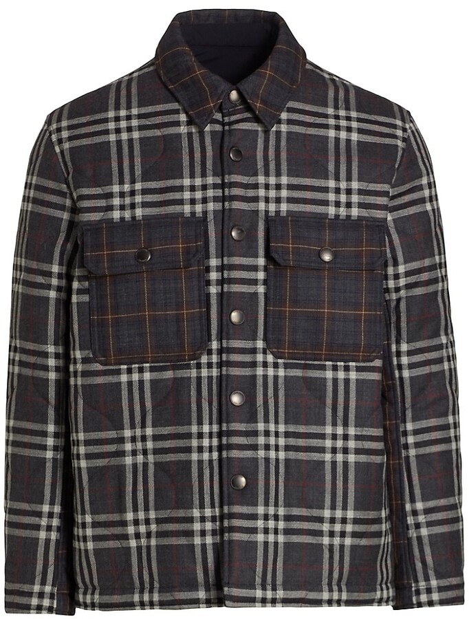 Burberry Holton Checkered Wool Jacket ShopStyle
