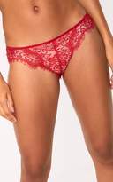 Thumbnail for your product : PrettyLittleThing Wendy Red Sheer Lace Brazilian