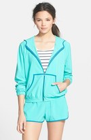 Thumbnail for your product : Lily White Hooded Track Jacket (Juniors)