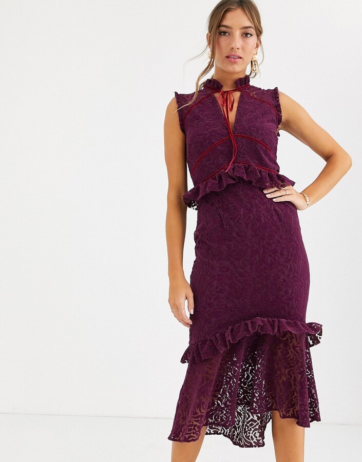 joanna hope berry velvet maxi dress