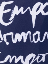 Thumbnail for your product : Emporio Armani Hand Written Logo-Print Underwired Bikini