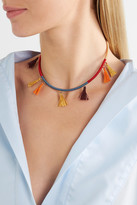 Thumbnail for your product : Isabel Marant Tasseled Cotton Choker - Gold