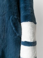 Thumbnail for your product : Mr & Mrs Italy Faux Fur Striped Sleeve Coat