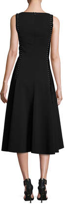 Ralph Lauren Studded Heavy Jersey Midi Dress, Black