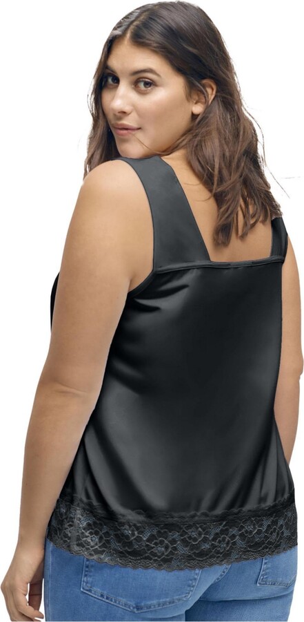 Ellos Women's Lace-Trim Tank