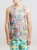 Thumbnail for your product : Topman Multi Floral Girls Tank