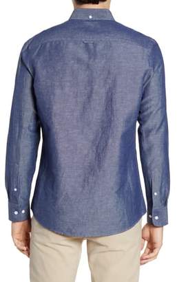 Nordstrom Trim Fit Chambray Button-Down Sport Shirt