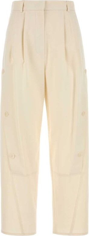 Max Mara Duomo Pleated Button-Detailed Trousers