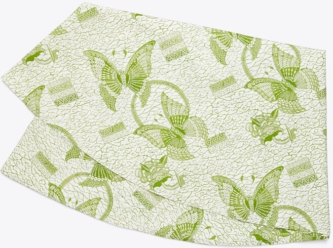 Butterfly Batik Round Tablecloth, 108"