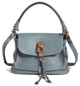 Thumbnail for your product : Chloé Small Owen Calfskin Leather Satchel - Blue