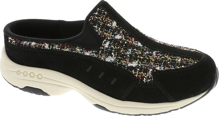 Easy Spirit Traveltime Womens Slip On 75 CD US BlackTweedMultiPatent
