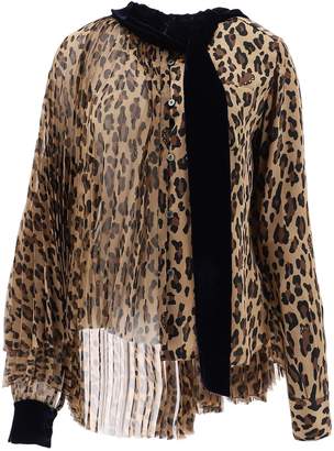 Sacai Leopard Print Pussy Bow Shirt