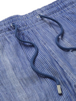 Thumbnail for your product : Vilebrequin Bolide Striped Linen And Cotton-Blend Drawstring Shorts