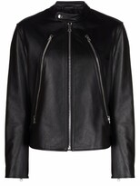 Thumbnail for your product : MM6 MAISON MARGIELA Zipped Leather Jacket