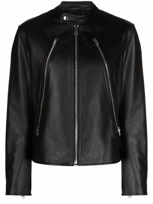 MM6 MAISON MARGIELA Zipped Leather Jacket