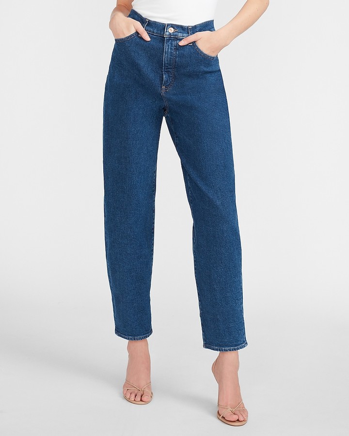 AG Jeans Denim Balloon High-rise Straight Jeans in Blue Womens Jeans AG Jeans Jeans 